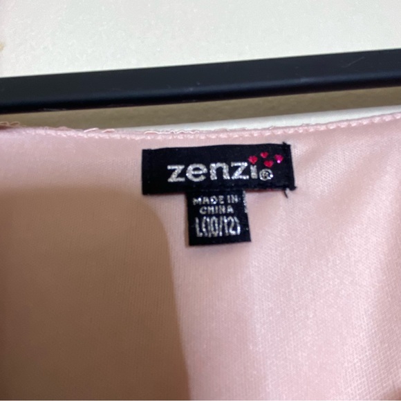 Zenzi Pink Lace Dress L (10/12) - Picture 7 of 9